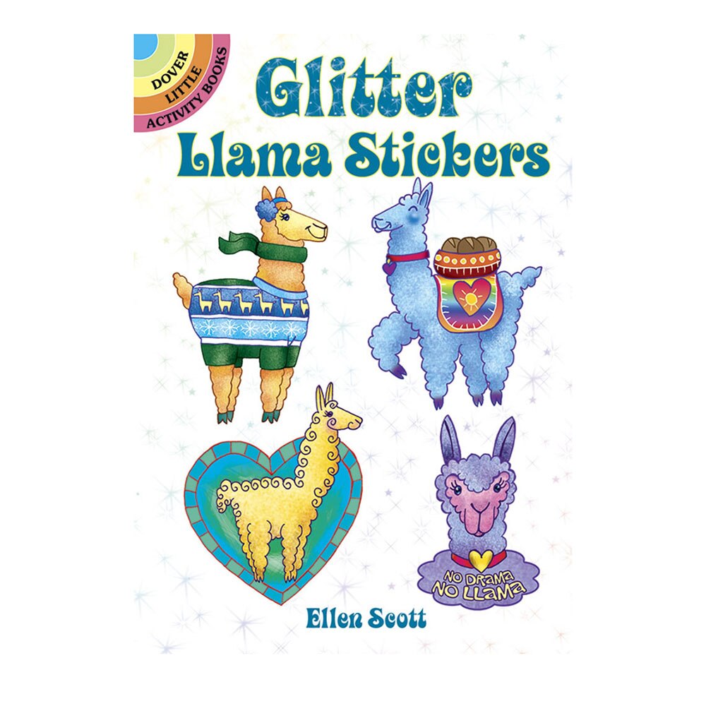 Dover, Stickers, Art & School, Little Sticker Book, Glitter Llamas, 588632